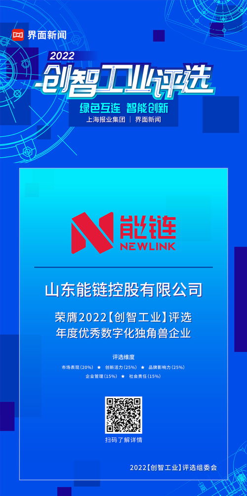 山东能链控股 以数字化之力，成就企业管理咨询新典范——荣获2022年度优秀数字化独角兽企业